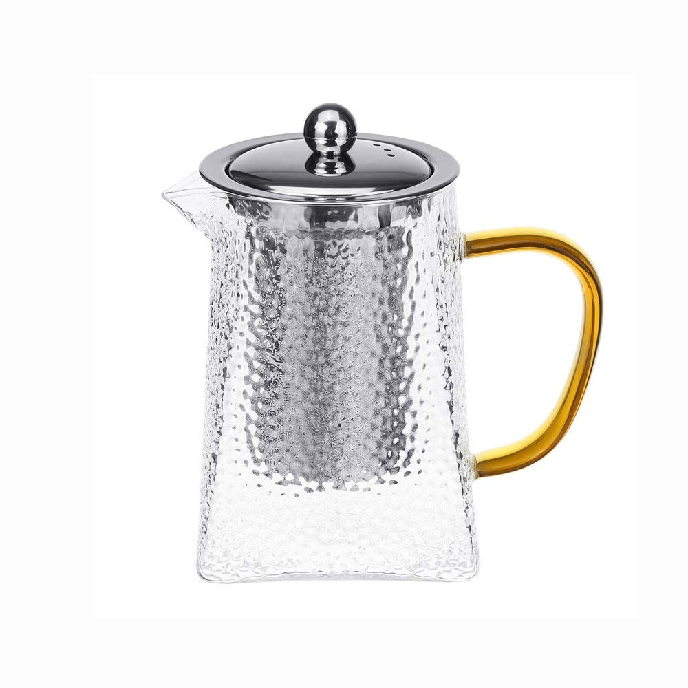 Hammered Glass Teapot with Stainless Steel Infuser - Techmanistan in Pakistan