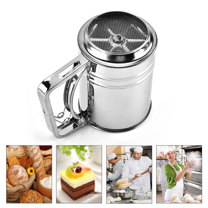 Handheld Stainless Steel Cup Mesh Flour Strainer - 250 gm - Techmanistan in Pakistan