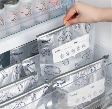 Reusable Aluminium Foil Food Storage Bags with Zip Lock — 10 Piece
