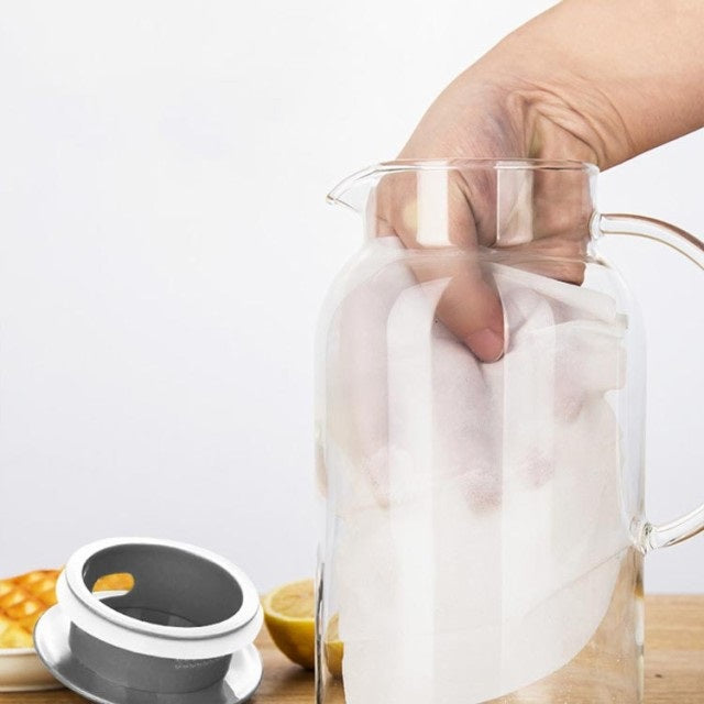 2 Liters Glass Jug with Handle & Stainless Steel Handle Techmanistan