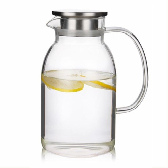 2 Liters Glass Jug with Handle & Stainless Steel Handle Techmanistan