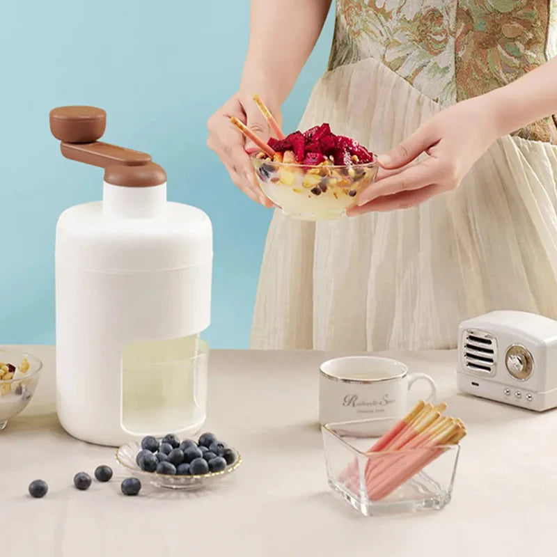 Manual Ice Crusher Machine – Ice Snow Maker & Shaved Ice Machine for Home Use