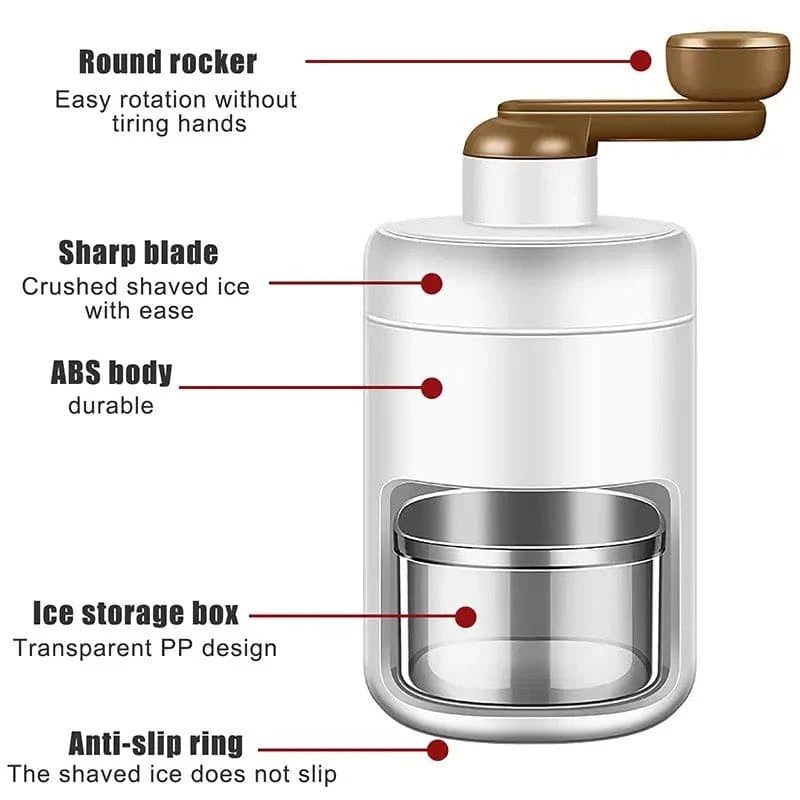 Manual Ice Crusher Machine – Ice Snow Maker & Shaved Ice Machine for Home Use