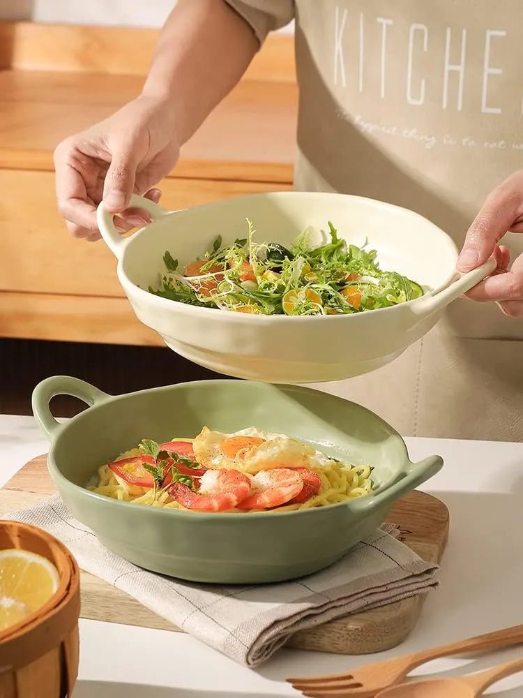 Irregular Shape Ceramic Bowl With Handles - Techmanistan in Pakistan