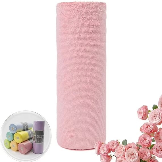 Reusable Microfiber Cloth Roll β 1 Roll Includes 20 Pcs | Multi-Color