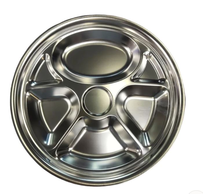 Stainless Steel 7-Compartment Plate
