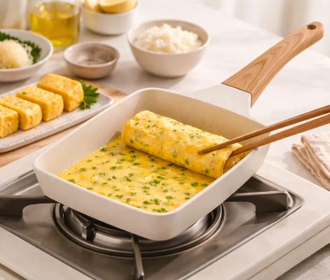 Non-Stick Tamagoyaki Frying Pan | Japanese Square Omelette Pan