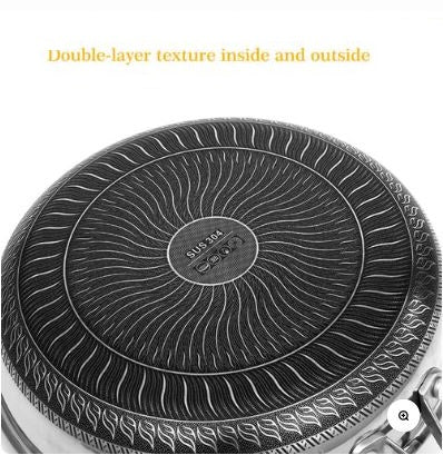 Double Sided Honeycomb Laser Coated Frying Pan