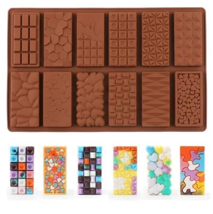 12 Cavity Break Apart Chocolate Mold | 12 Different Designs