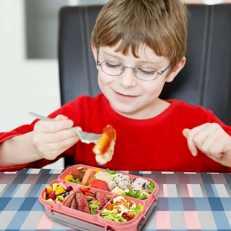 Kids Bento Lunch Box with Fork – Leakproof & Safe - Techmanistan in Pakistan