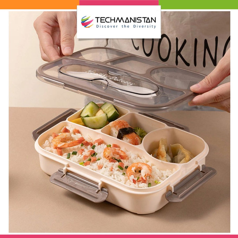 Kids Bento Lunch Box with Fork – Leakproof & Safe - Techmanistan