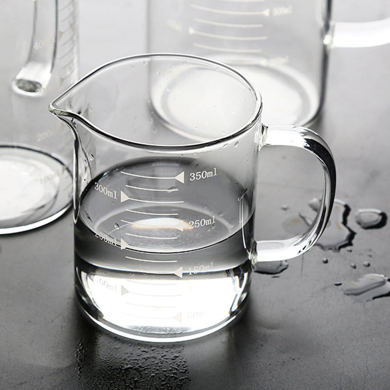 Measuring Glass Jug with Handle & Wooden Lid - Techmanistan