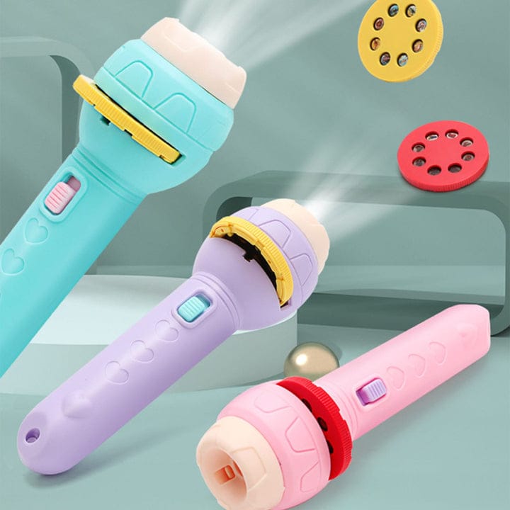 Mini Flashlight Projector Torch Toy with 3 Discs - Techmanistan in Pakistan