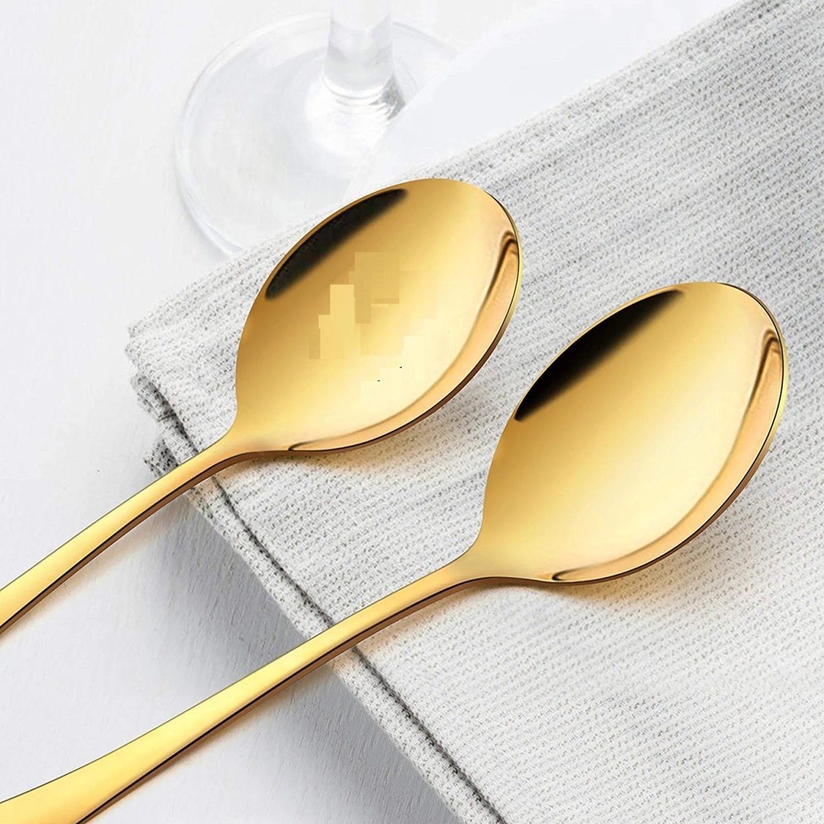 Mirror Polished Stainless Steel Serving Spoon For Dinner Premium Food Grade Cutlery Set - Techmanistan in Pakistan