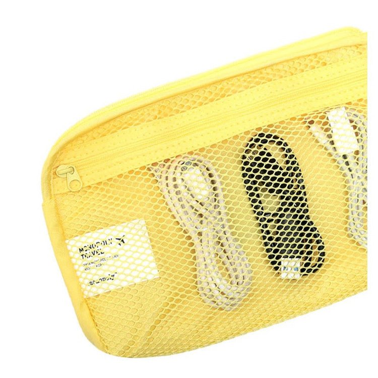 Multi - Functional Portable Slim Travel Cable/Makeup Pouch Case for Small Electronic/Cosmetic Accessories - Techmanistan in Pakistan