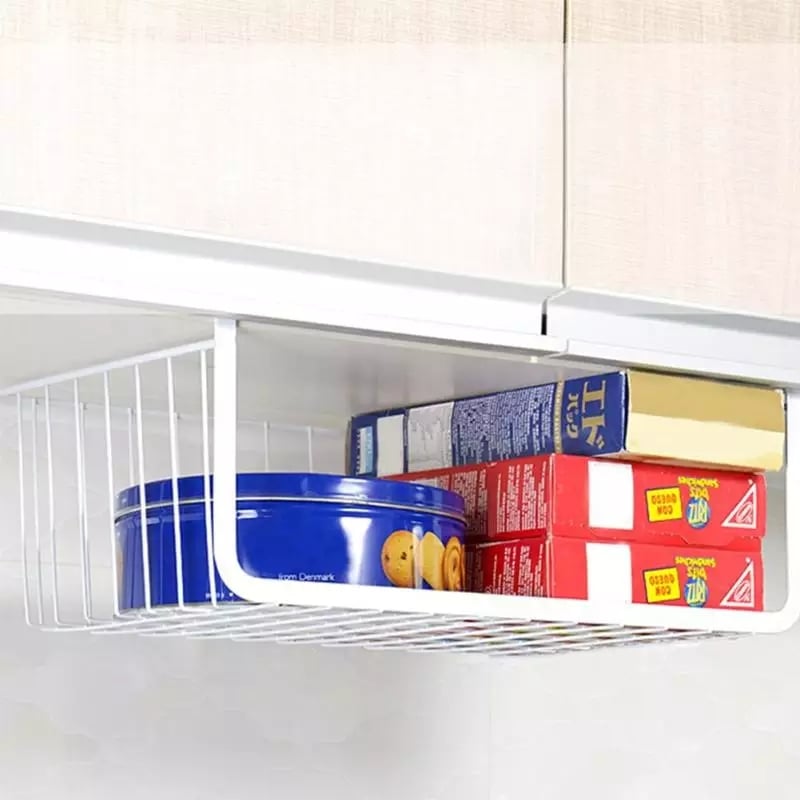 Multi - Purpose Metal Hanging Under Shelf Storage Holder Drawer Organizer Basket - Techmanistan in Pakistan