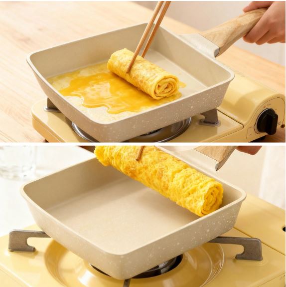 Non-Stick Tamagoyaki Frying Pan | Japanese Square Omelette Pan