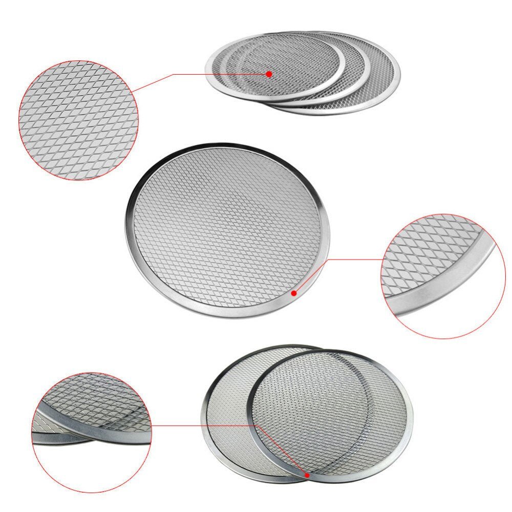 Non - Stick Mesh Pizza Screen Plate, Mesh Pizza Screen Baking Tray, Stainless Steel Pizza Mesh Plate - Techmanistan in Pakistan