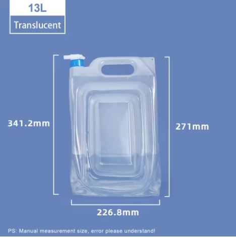 Portable 13L Flat Folding Bucket with Tap & Handle