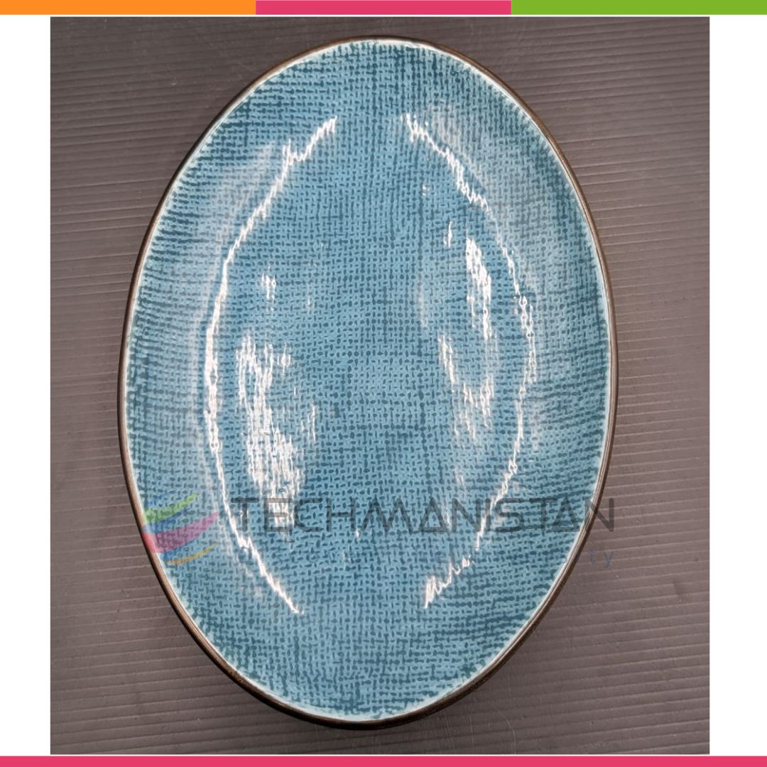 Oval Ceramic Serving Tray - Techmanistan in Pakistan