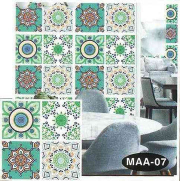 Pack of 4 - 3D Embossed Assorted Truck Art Themed Tiles Sticker (Each Sticker Size: 6x6 Inches) - Techmanistan in Pakistan