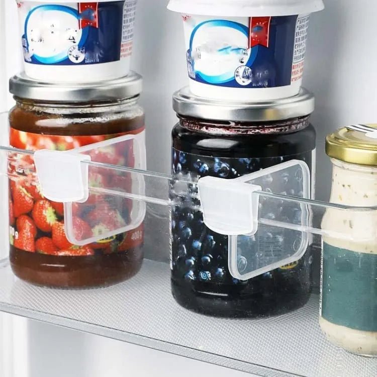 Pack of 5 - Multipurposed Refrigerator Storage Partition Plastic Clips - Techmanistan in Pakistan