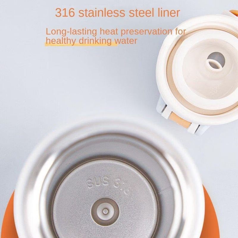 Random Color - 180ml Water Bottle, 180ml Stainless Steel Thermos Cup High Value Water Cup For Women Cute Portable Water Bottle For Boys And Kids - Techmanistan in Pakistan