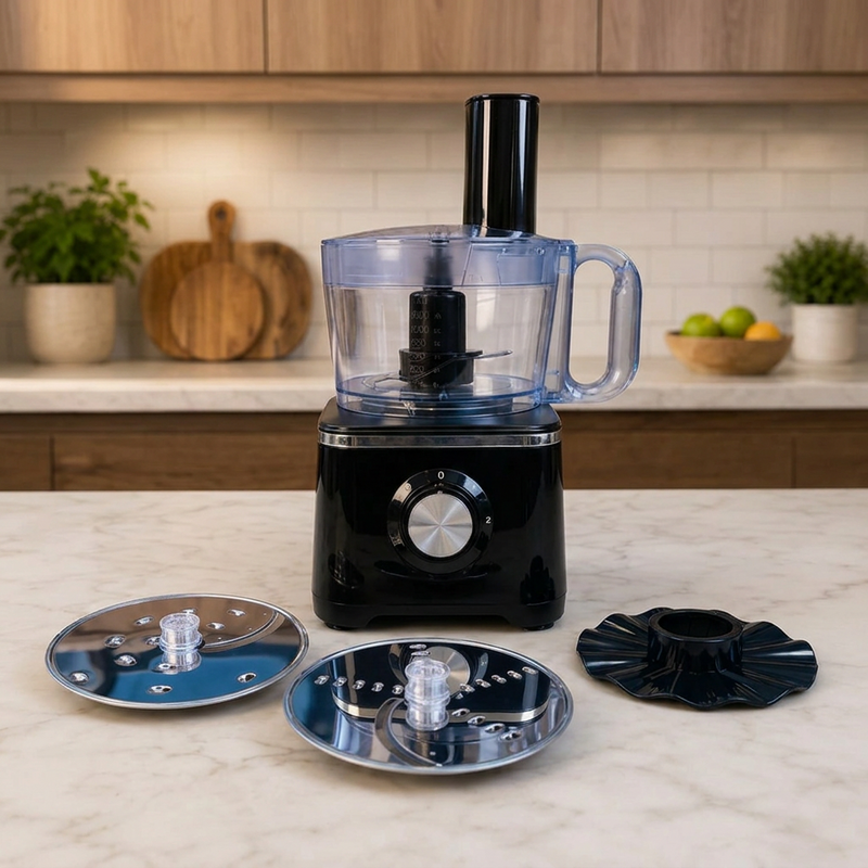 800W 1.4 Liter Capacity 5-in-1 Food Processor