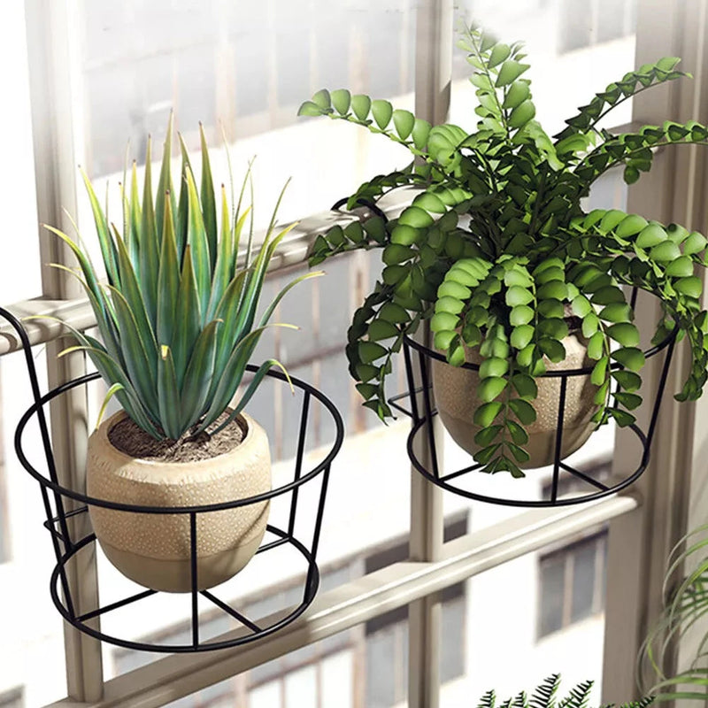 Balcony Railing Flower Pot Hanger Stand – Outdoor Plant Organizer My Store
