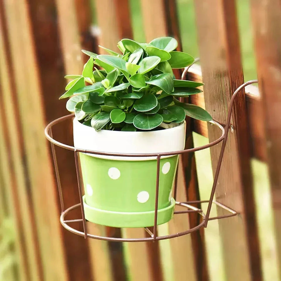 Balcony Railing Flower Pot Hanger Stand – Outdoor Plant Organizer My Store