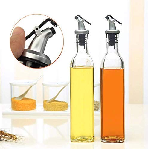 Set of 2 - Glass Oil Bottle Dispenser - Techmanistan in Pakistan