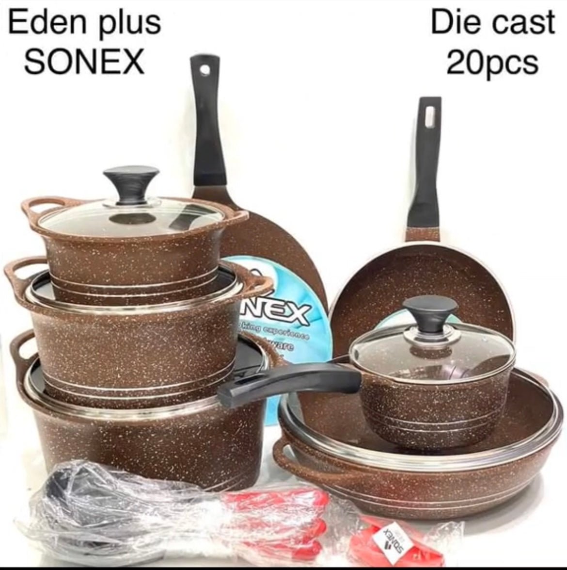 Sonex Marble Coated Cookware Gift Set - Techmanistan in Pakistan