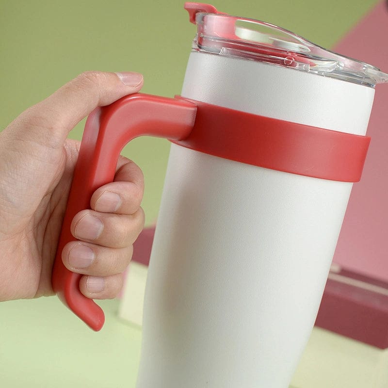 Stainless Steel 1250ml Tumbler with Straw and Handle - Techmanistan in Pakistan