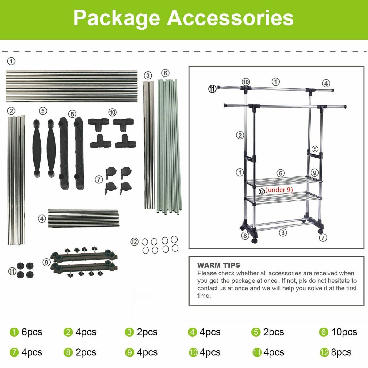 Stainless Steel Double - Pole Adjustable Clothes Hanger With Shoe Rack & 2 Sheets - Techmanistan in Pakistan