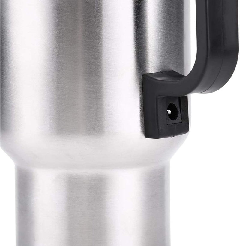 Stainless Steel Electric Coffee Heating Mug with Car Plugin - Techmanistan in Pakistan