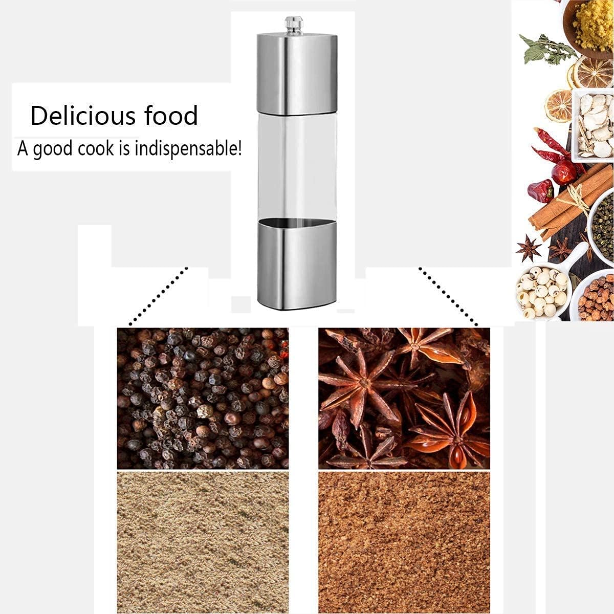 Stainless Steel Salt and Pepper Mill Grinder (1 Piece) - Techmanistan in Pakistan