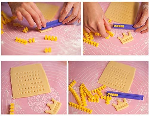 Techmanistan Fondant Cake Alphabet Letter Number Cookies Biscuit Stamp Embosser Mold Cutter, Mini Alphabet Letter Number Biscuit Cookie Cutter Press Stamp, Make Any Message Set, Cookie Stamp Mold - Techmanistan in Pakistan