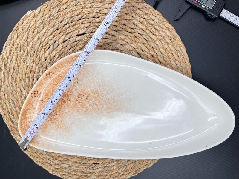 Triangle Ceramic Serving Plate - Techmanistan in Pakistan