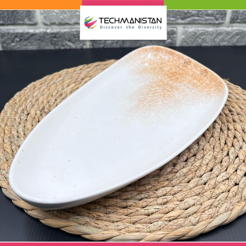 Triangle Ceramic Serving Plate - Techmanistan in Pakistan