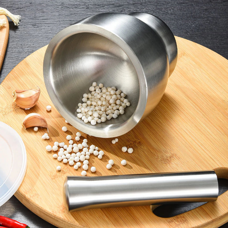 Stainless Steel Herb Spice Grinder Mortar and Pestle Set