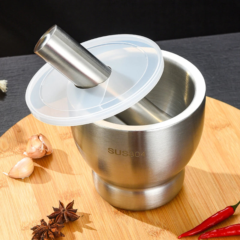 Stainless Steel Herb Spice Grinder Mortar and Pestle Set
