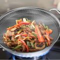 Honeycomb Laser Coated Wok With Lid – Dual Handle Stainless Steel Karahi