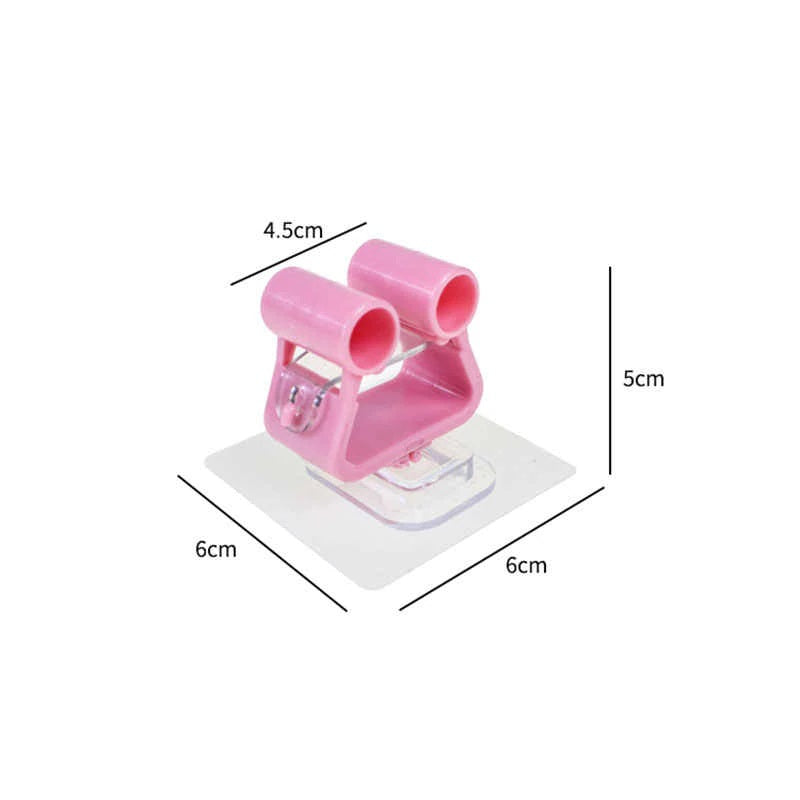 Pack of 3 - Random Color Self Adhesive Wall Mounted Mop Hook Mop Holder Broom Clamp, Bathroom Mop Holder, No Trace-Free Punching Nail-Free Mop Clip, No Drilling Mop and Broom Holder, Brush Broom Hangerz My Store