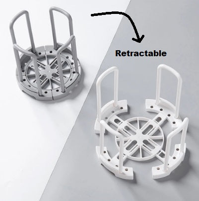 Random Color Retractable Desktop Bowls Holder Kitchen Organizer Plastic Drain Water Cup Shelf Cabinet Bowls/Plates Rack Draining Storage Holder Shelf Organizer My Store