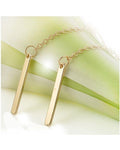Metal Bar Ear Drop Earrings--Techmanistan-My Store