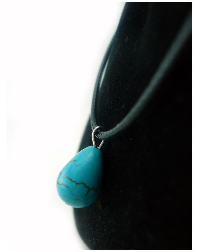 Turquoise Leather Cord Necklace For Women - Techmanistan