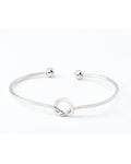 Knot Shaped Silver Plated Bracelet--Techmanistan-My Store