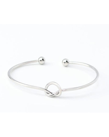 Knot Shaped Silver Plated Bracelet - Techmanistan