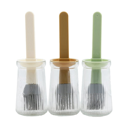 Set of 3 - Oil Dispenser Bottle with Silicone Brush Techmanistan