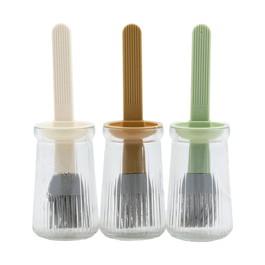Set of 3 - Oil Dispenser Bottle with Silicone Brush Techmanistan